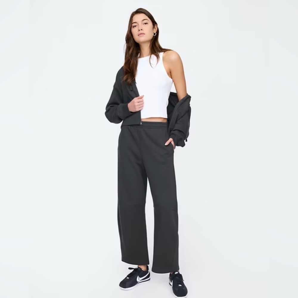 Gap Loungewear Fleece Pull-On Comfy Cozy Barrel Sweatpants Pants Joggers NWT L